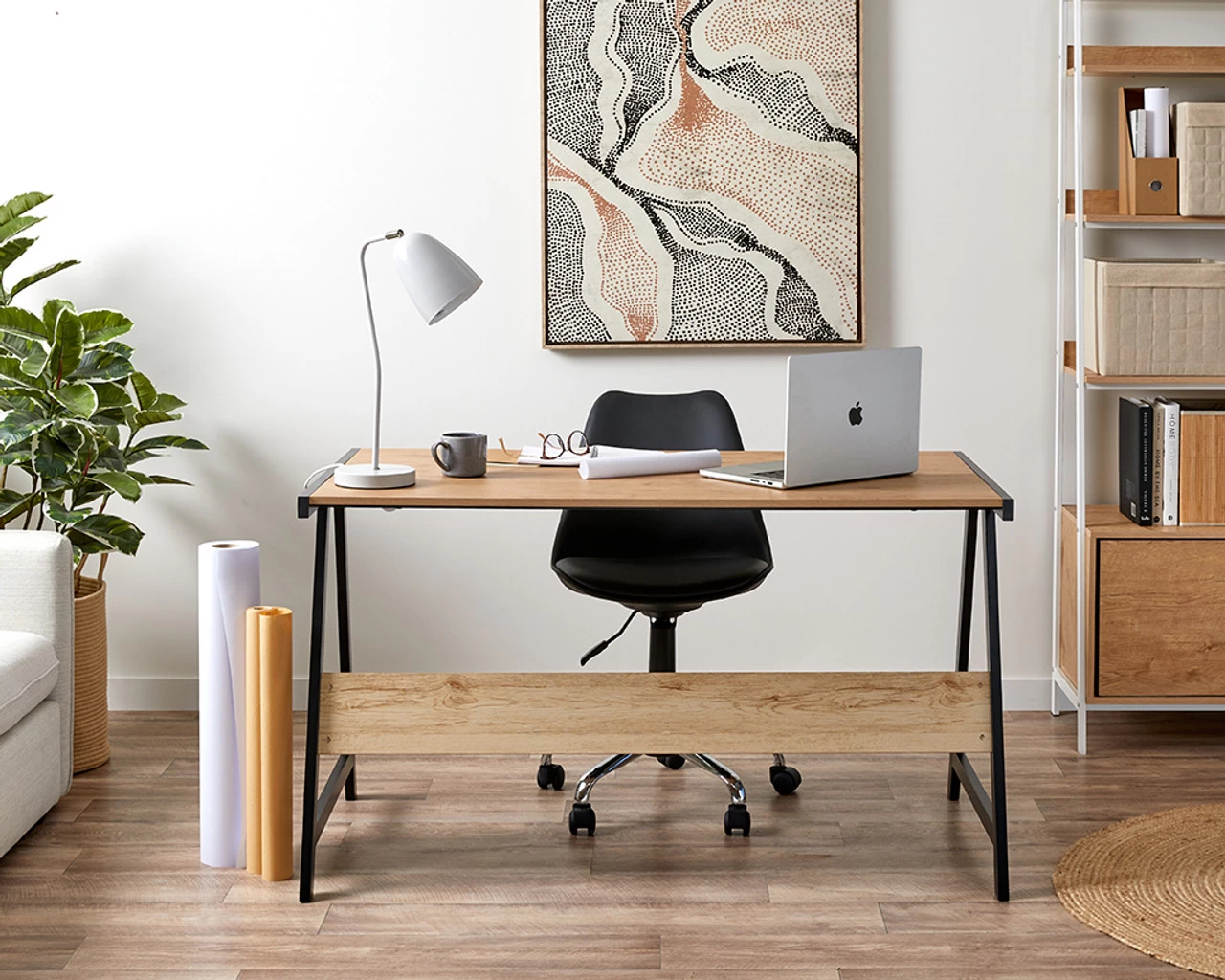 Brixton Trestle Desk - Black
