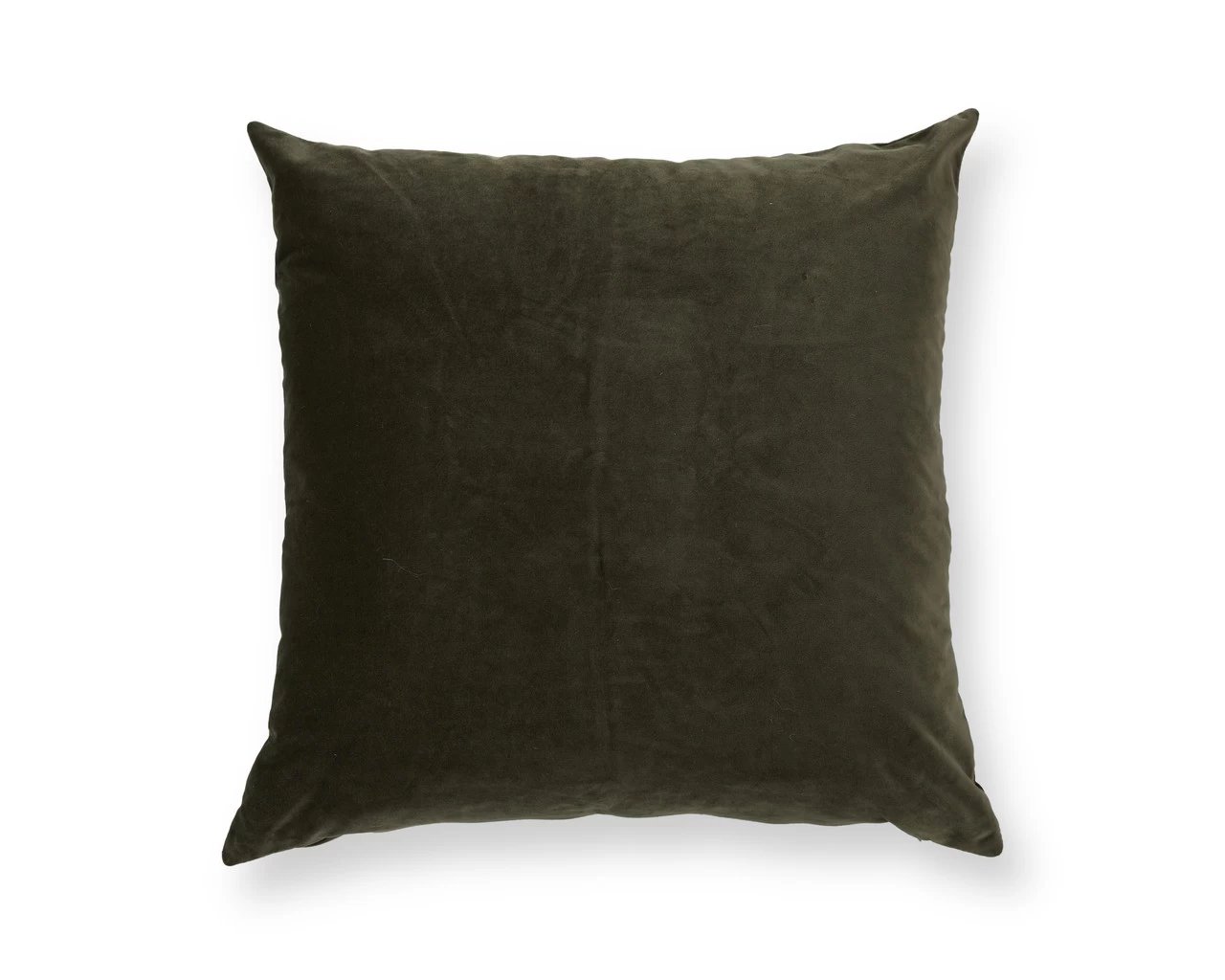 Velvet Euro Cushion Cover - Olive - Image 2
