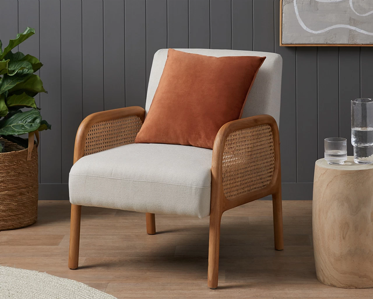 Velvet Throw Cushion Cover - Rust