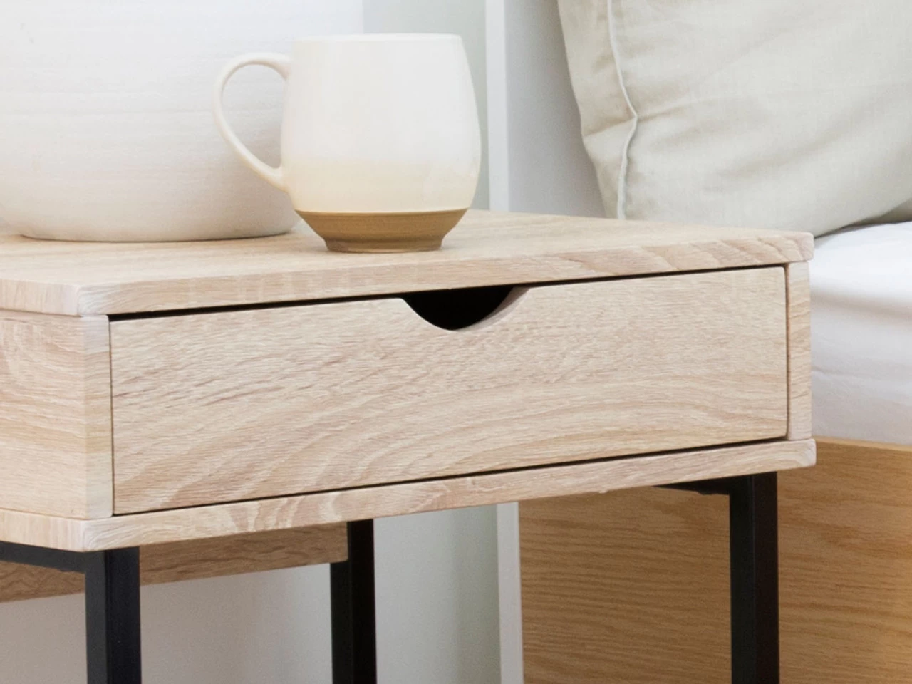 Vigo Bedside Table - Black - Image 4