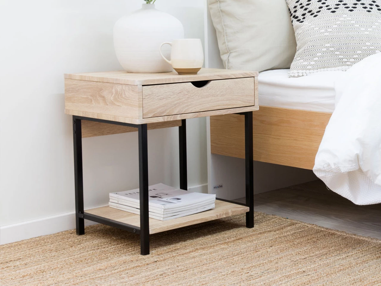 Vigo Bedside Table - Black - Image 3